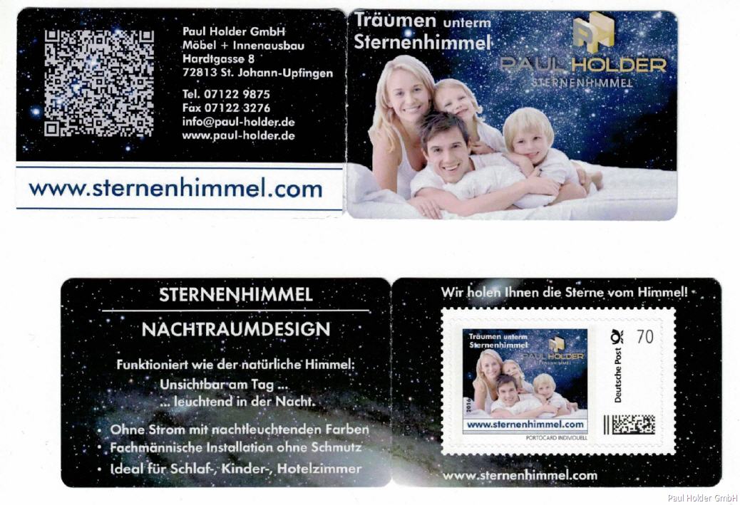 Portocard Individuell Sternenhimmel Familie