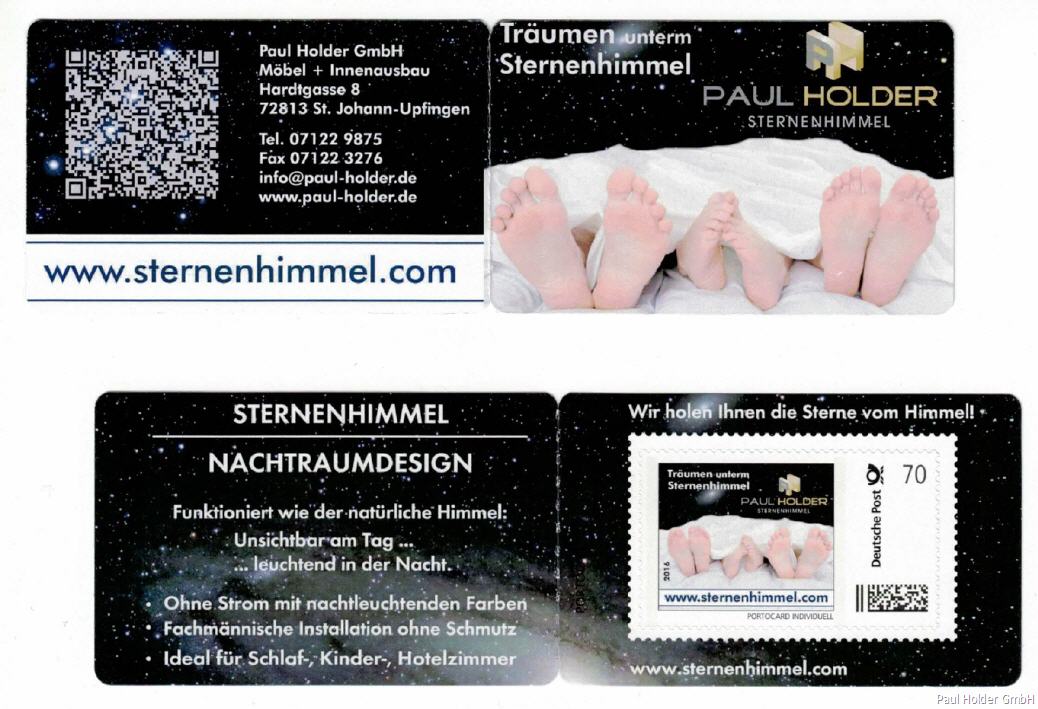 Portocard Individuell Sternenhimmel Füße